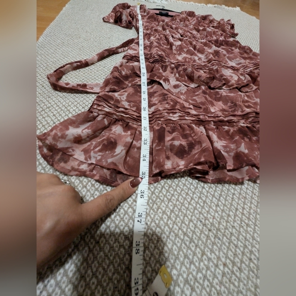 Simply Vera Vera Wang Pink Floral Midi Dress - Picture 12 of 12